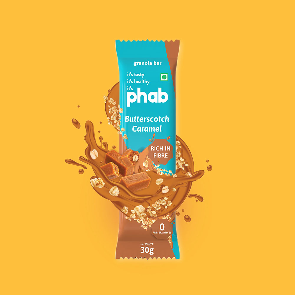 4 - Phab Granola Bar,  6 bar(s)  Butterscotch Caramel 
