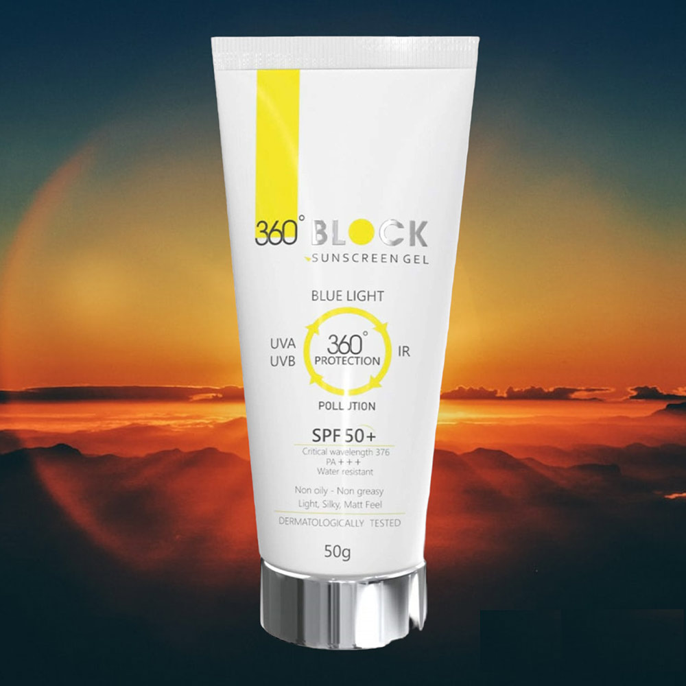 4 - 360° Block Sunscreen Gel,  50 g  SPF 50+ (Pack of 2) 