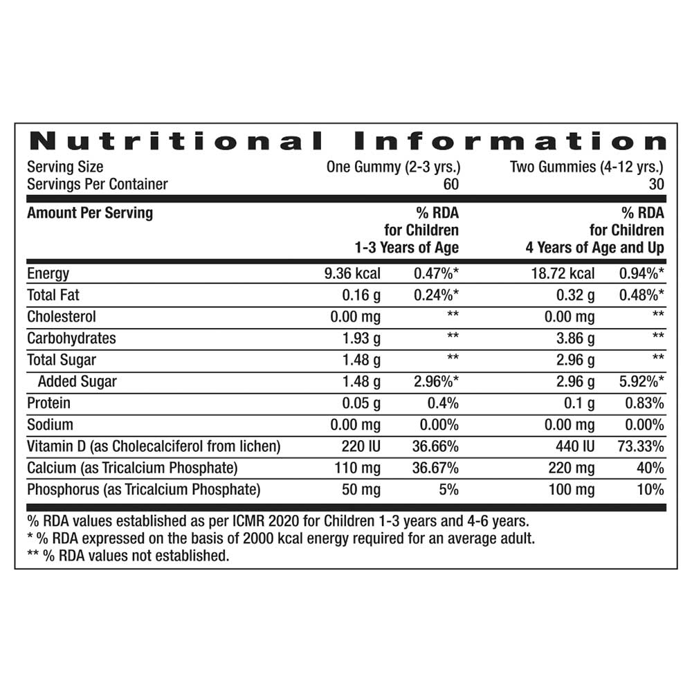 2 - GNC Kids Calcium + Vitamin D,  60 gummies  Strawberry 