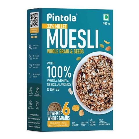 1 - Pintola Muesli, 400 g Whole Grain & Seeds with 33% Millet