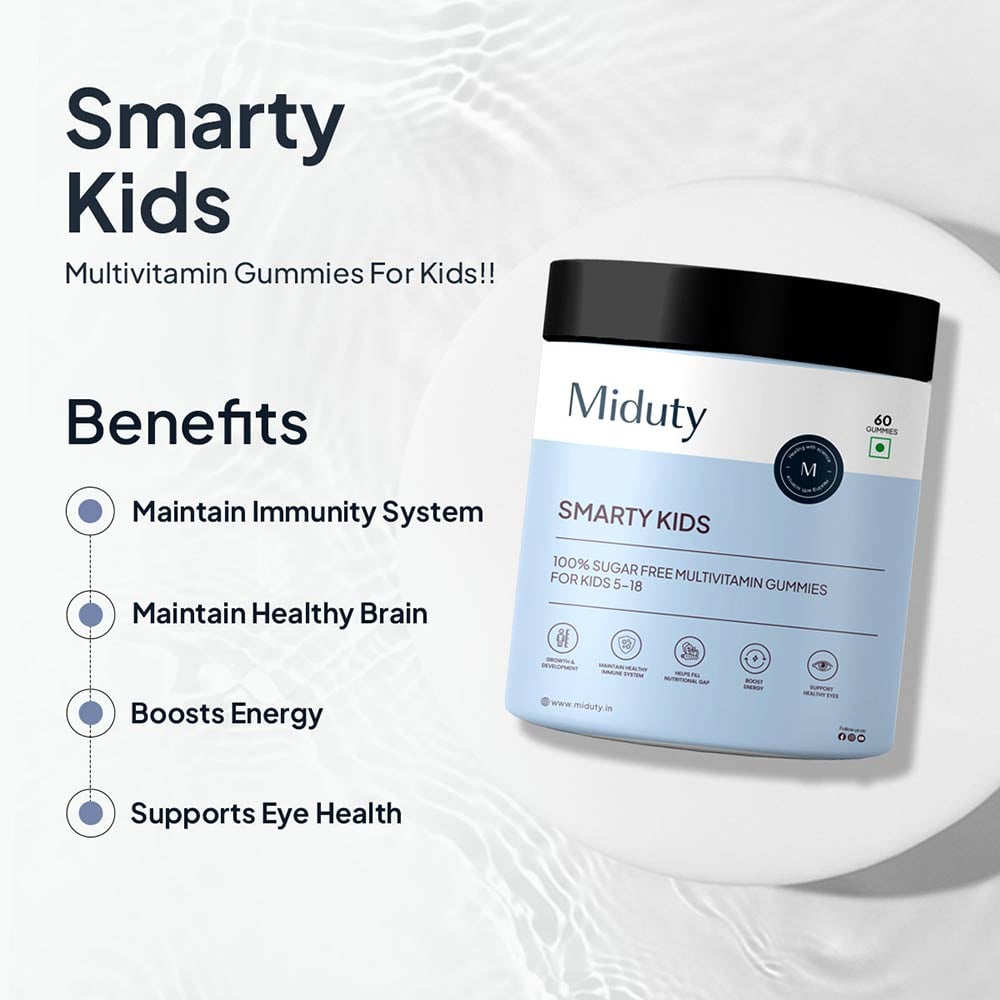 4 - Miduty Smarty Kids,  60 gummies  Unflavoured 