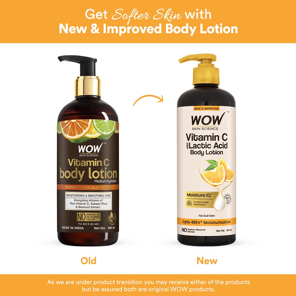 10 - WOW Skin Science Vitamin C Body Lotion,  400 ml  for All Skin Types 