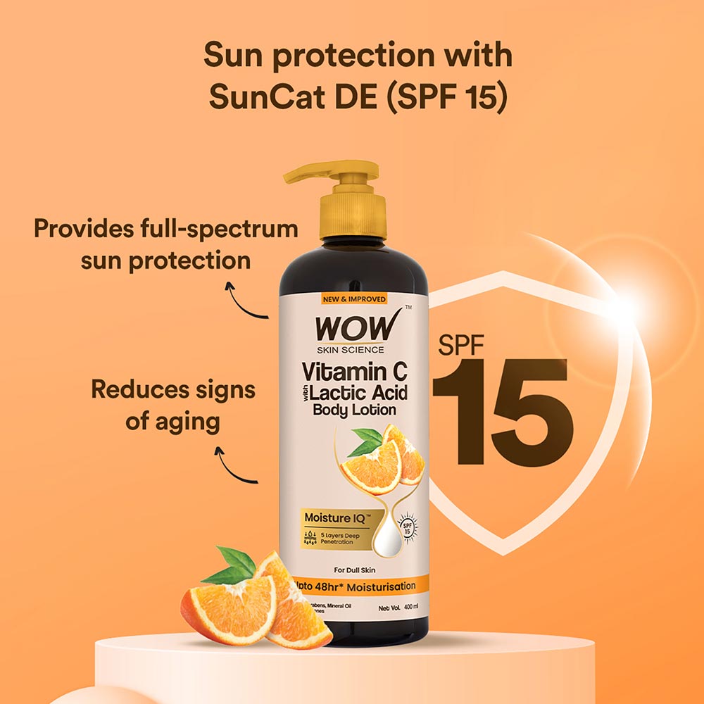 6 - WOW Skin Science Vitamin C Body Lotion,  400 ml  for All Skin Types 