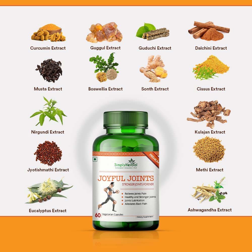 6 - Simply Herbal Joyful Joints,  60 veggie capsule(s) 