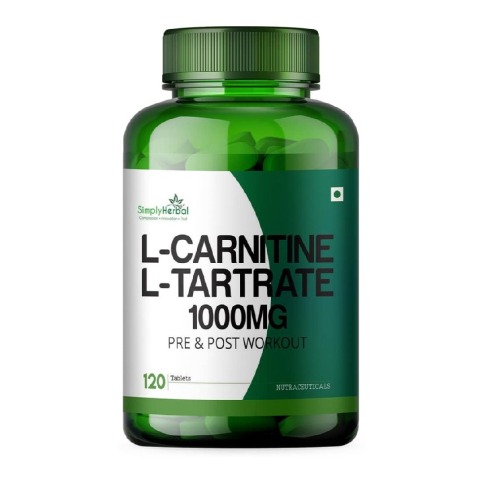 1 - Simply Herbal L-Carnitine with L-Tartrate 1000mg,  120 tablet(s)  Unflavoured 