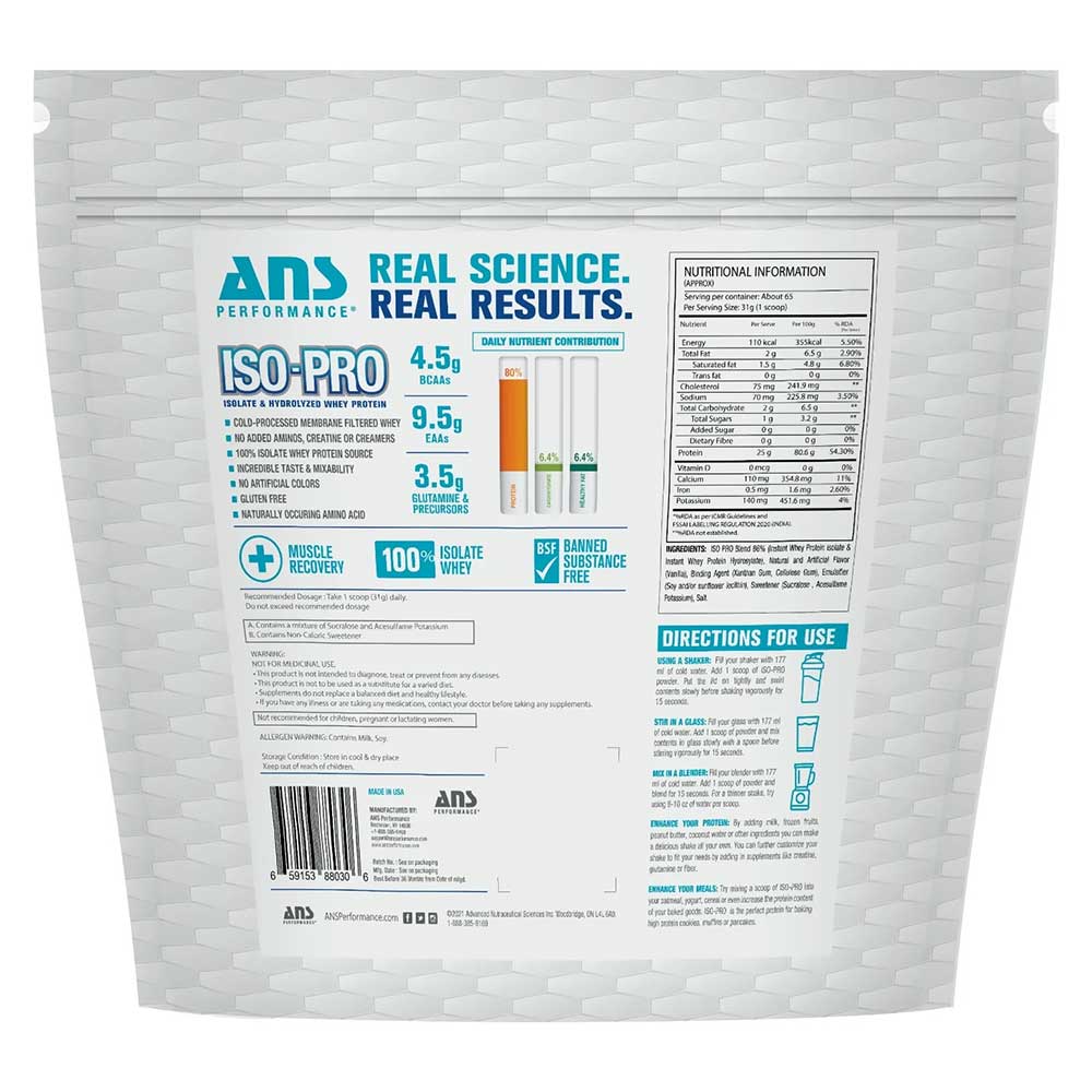 2 - ANS Performance ISO-PRO Isolate & Hydrolyzed Whey Protein,  4.4 lb  Creamy Vanilla 