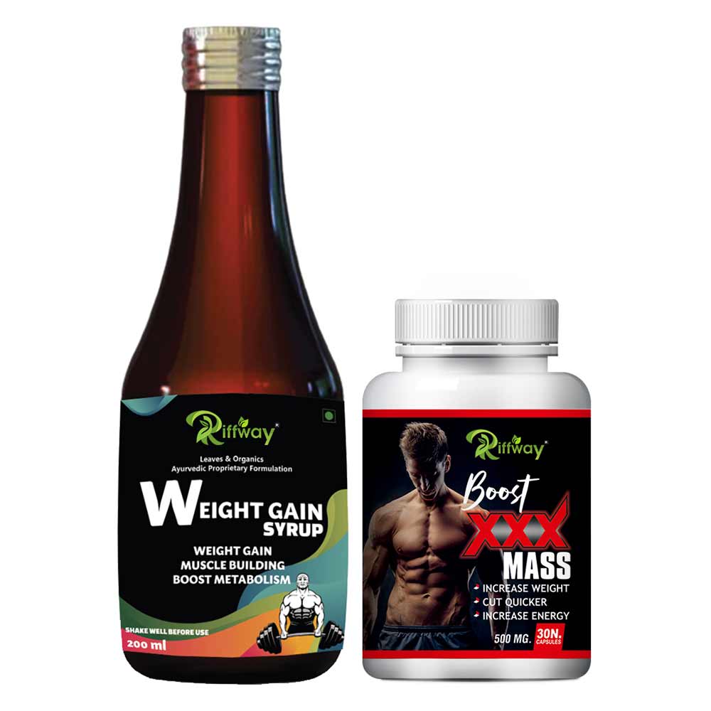 Weight Gain Syrup 200 ml & Boost XXX Mass 30 Capsules Combo at Best ...