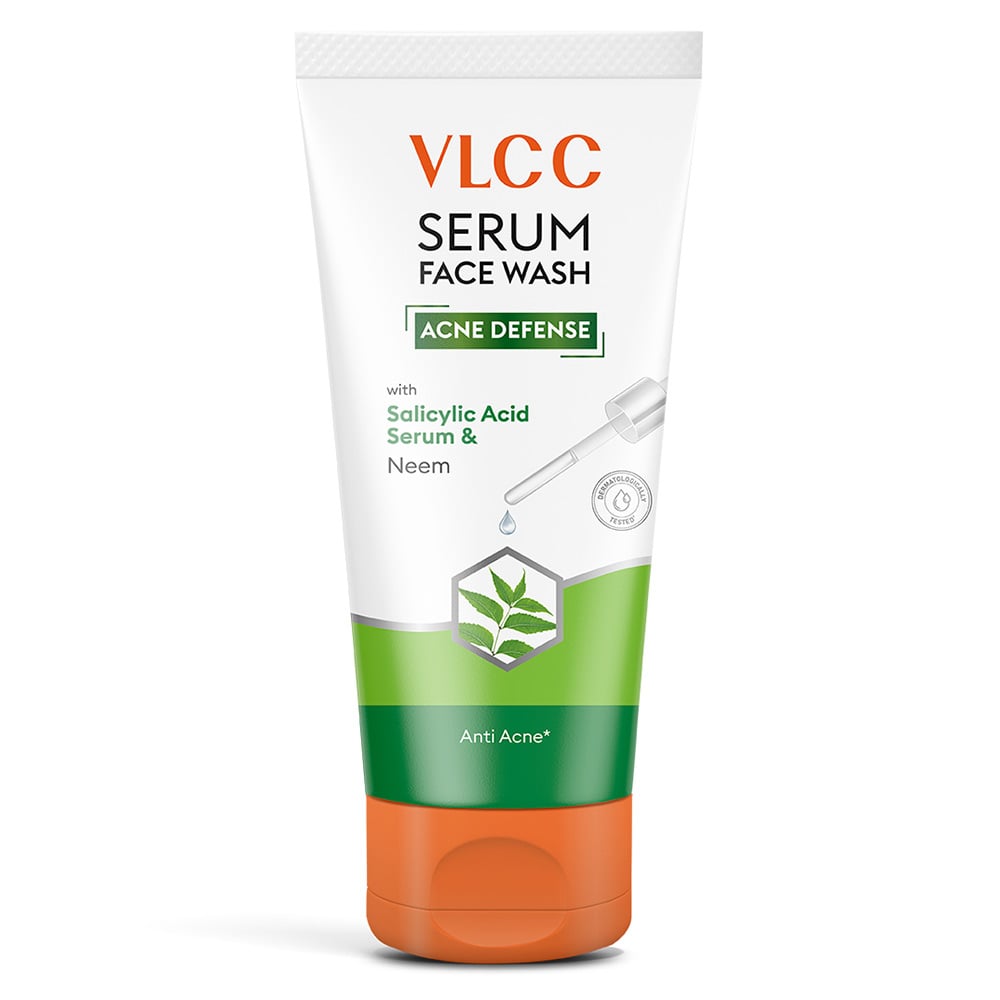 1 - VLCC Acne Defense Serum Face Wash,  100 ml  with Salicylic Acid Serum & Neem 