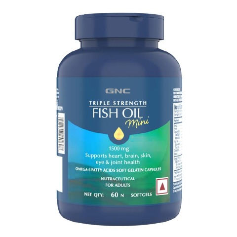 1 - GNC Triple Strength Fish Oil Mini,  60 softgels 