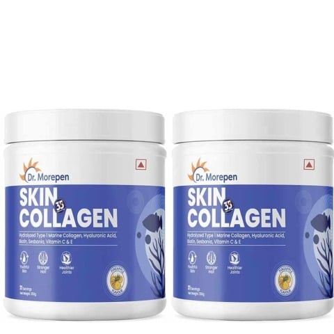 10 - Dr. Morepen Marine Skin Collagen,  250 g  Pineapple (Pack of 2) 
