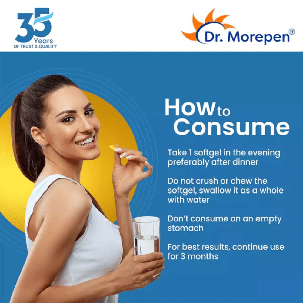 6 - Dr. Morepen Omega-3 Deep Sea Fish Oil Triple Strength (Pack of 2),  60 softgels 