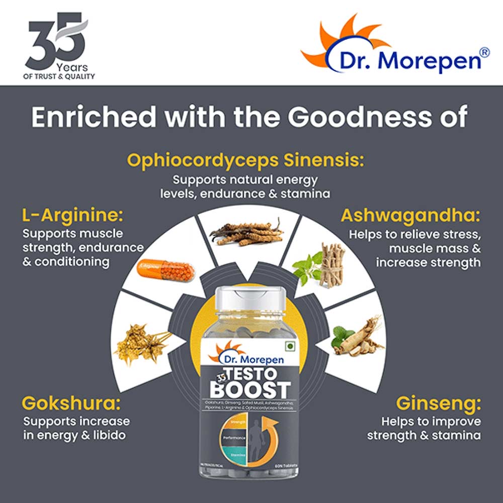 7 - Dr. Morepen Gokshura & Testo Boost Combo,  60 tablet(s) 