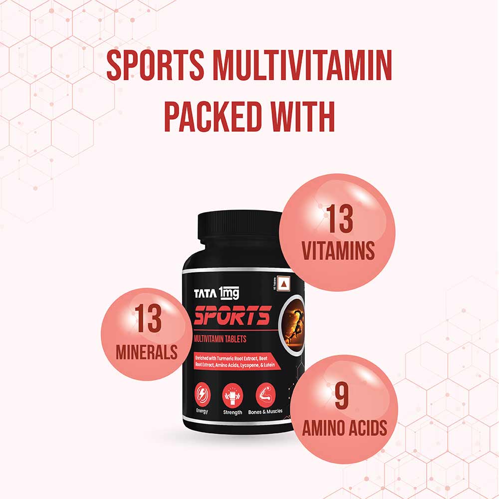 3 - Tata 1mg Sports Multivitamin,  60 tablet(s)  Unflavoured 