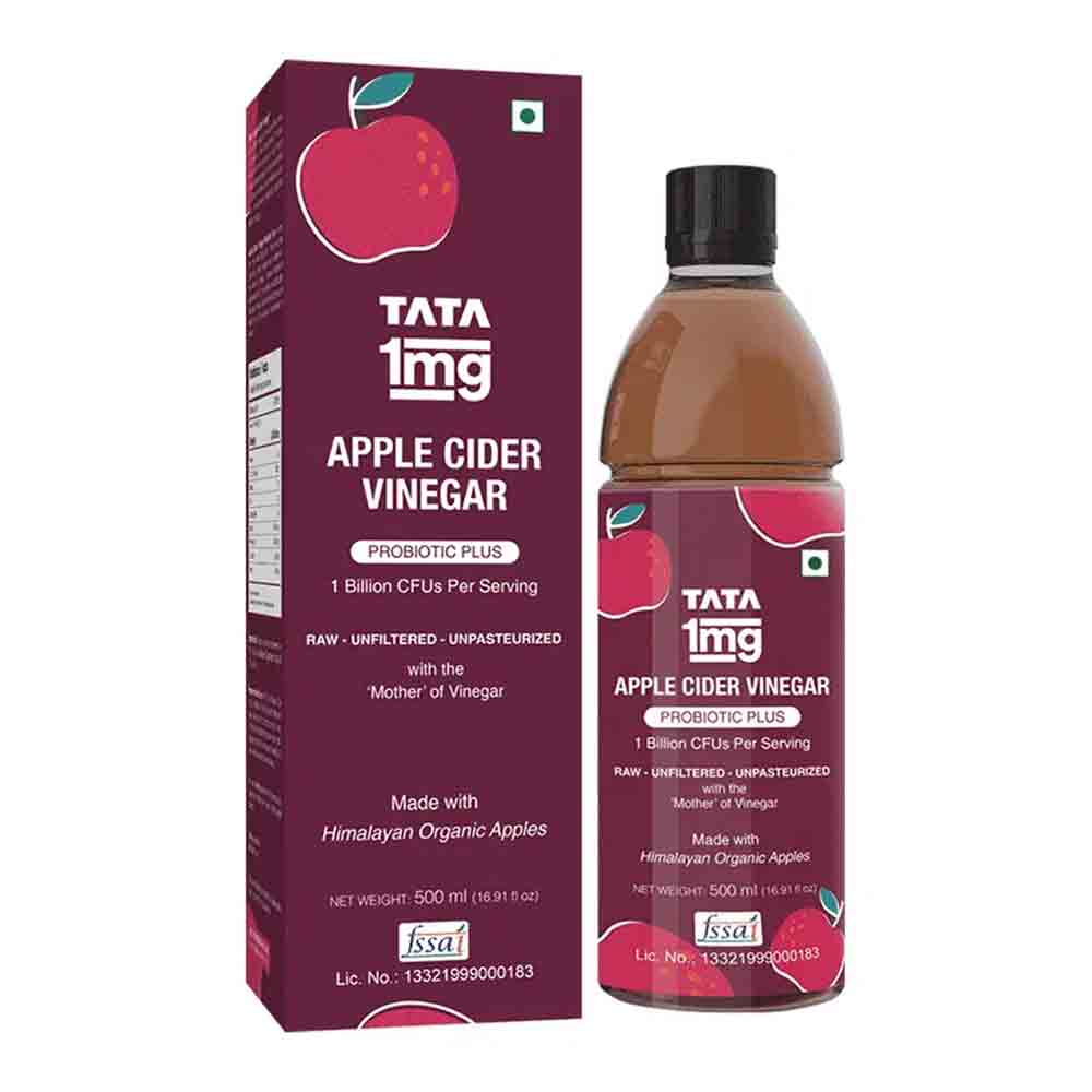 1 - Tata 1mg Apple Cider Vinegar Probiotic Plus,  500 ml  Unflavoured 