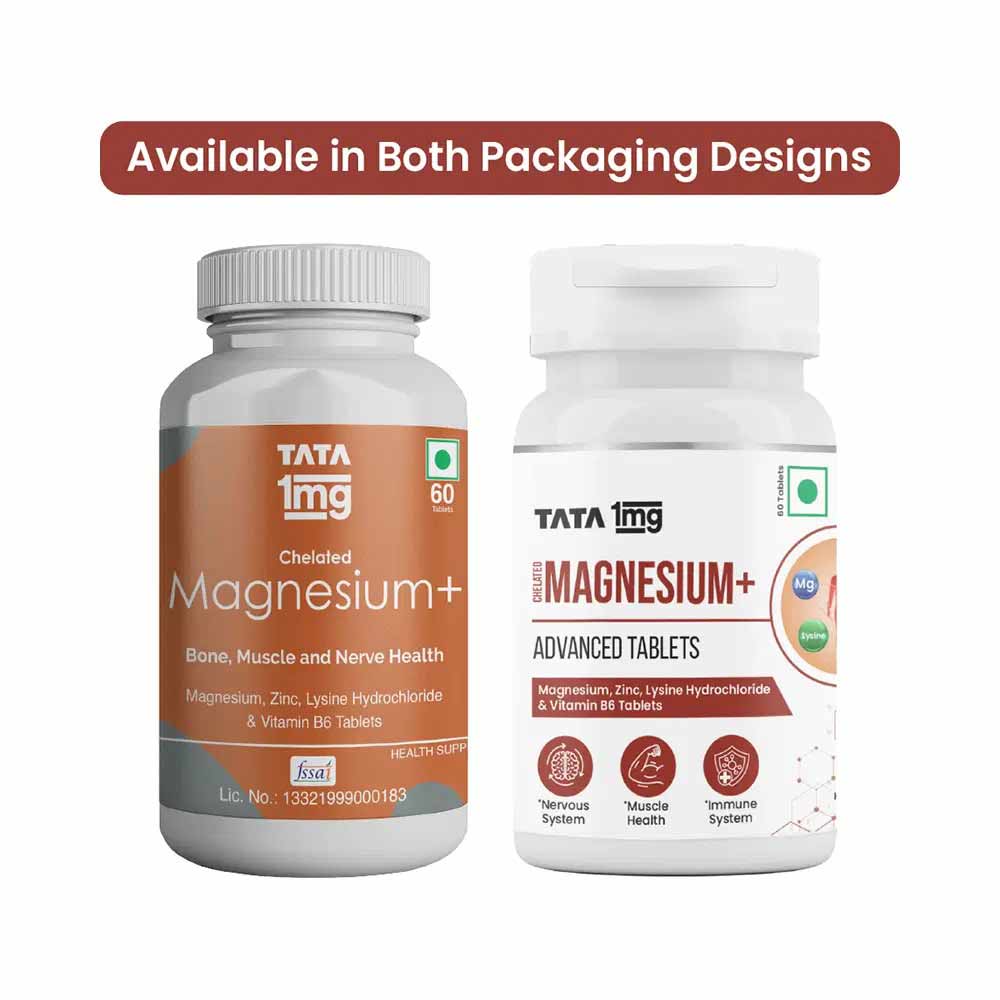 4 - Tata 1mg Chelated Magnesium+,  Peppermint & Vanilla  60 tablet(s) 