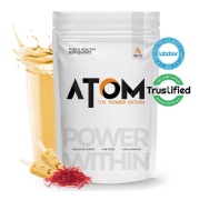 AS-IT-IS Nutrition ATOM Whey Protein with Enzymes- 2.2 lb Kesar Kulfi