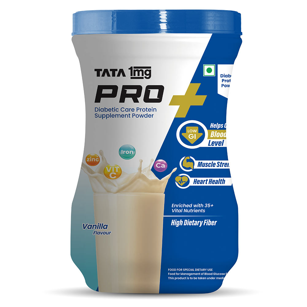 1 - Tata 1mg Pro+ Diabetic Care Protein Powder,  0.88 lb  Vanilla 