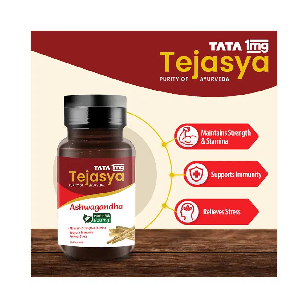2 - Tata 1mg Tejasya Ashwagandha,  60 capsules 