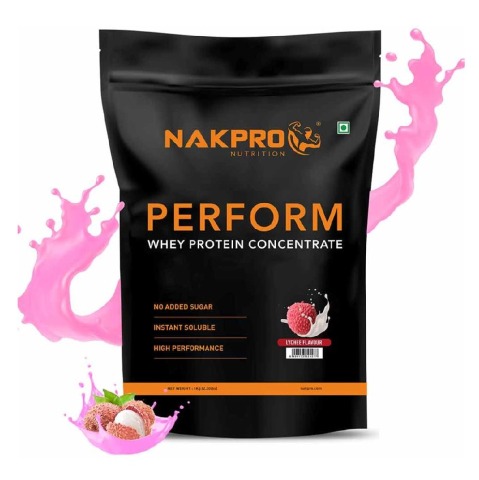 1 - Nakpro Perform Whey Protein Concentrate,  2.2 lb  Lychee 