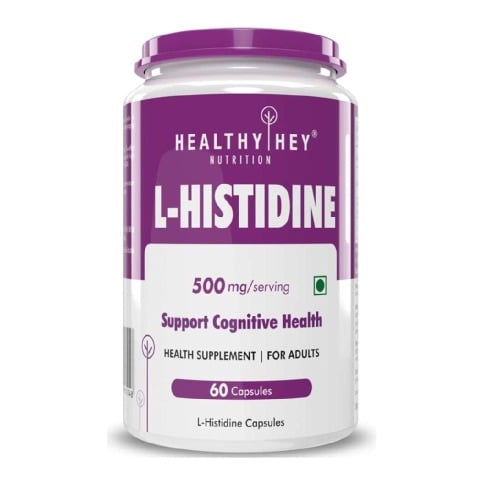 1 - HealthyHey Nutrition L-Histidine, 60 veggie capsule(s) 60 Servings Unflavoured