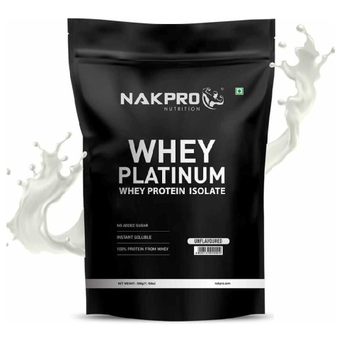 1 - Nakpro Whey Platinum Whey Protein Isolate,  1.1 lb  Unflavoured 
