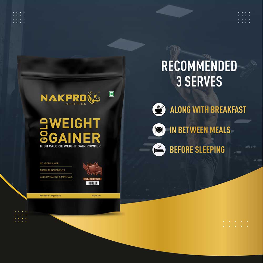 5 - Nakpro Gold Weight Gainer,  2.2 lb  Double Rich Chocolate 
