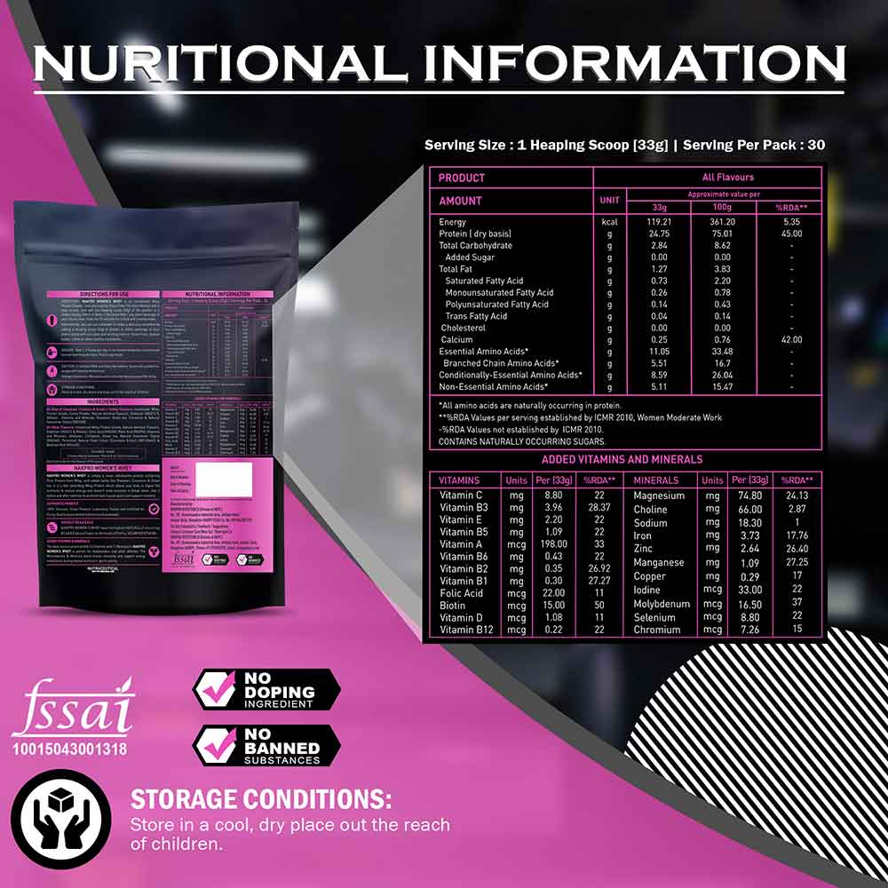 3 - Nakpro Women's Whey Protein,  2.2 lb  Coffee 