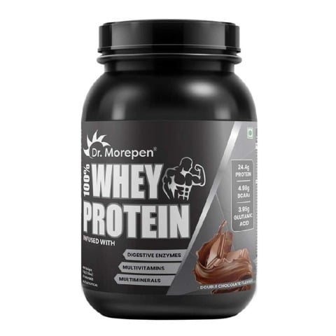 1 - Dr. Morepen Muscle Food 100% Whey Protein,  2.2 lb  Double Chocolate 