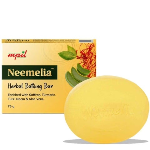 1 - MPIL Neemelia Herbal Bathing Bar,  75 g  with Neem & Aloe Vera (Pack of 2) 