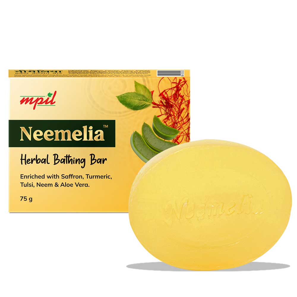 1 - MPIL Neemelia Herbal Bathing Bar,  75 g  with Neem & Aloe Vera (Pack of 2) 