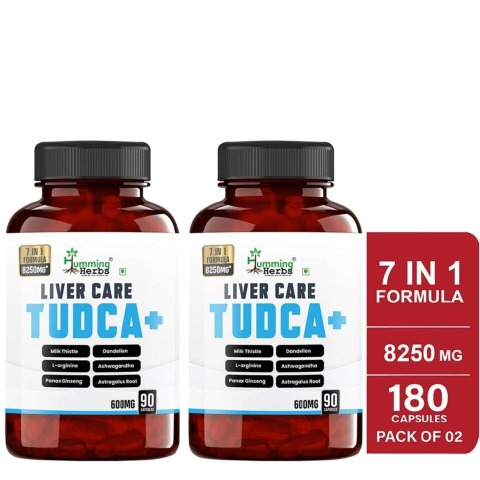 1 - Humming Herbs Liver Care Tudca + (Pack of 2),  90 capsules 