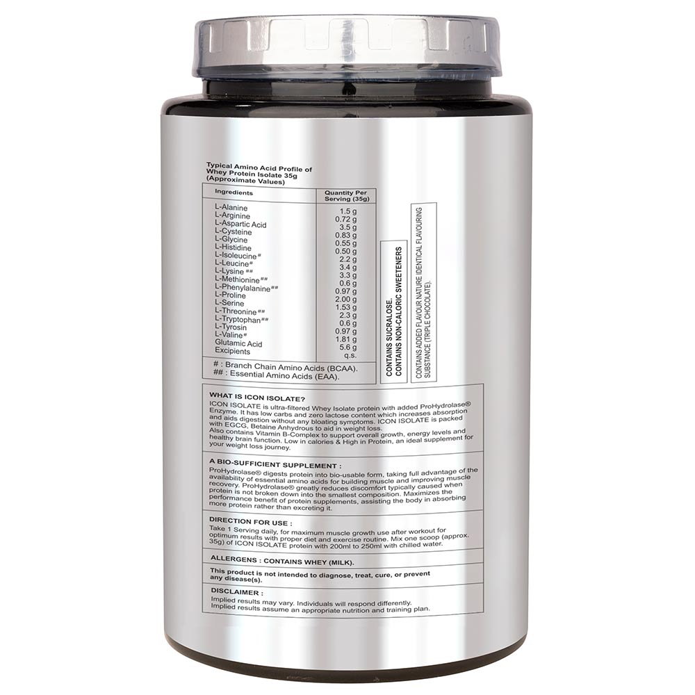 3 - Divine Nutrition Icon Isolate,  2.2 lb  Triple Chocolate 