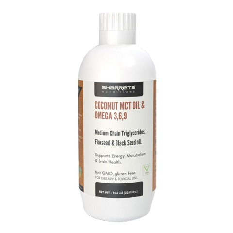 1 - Sharrets Coconut MCT Oil & Omega 3,6,9,  946 ml 