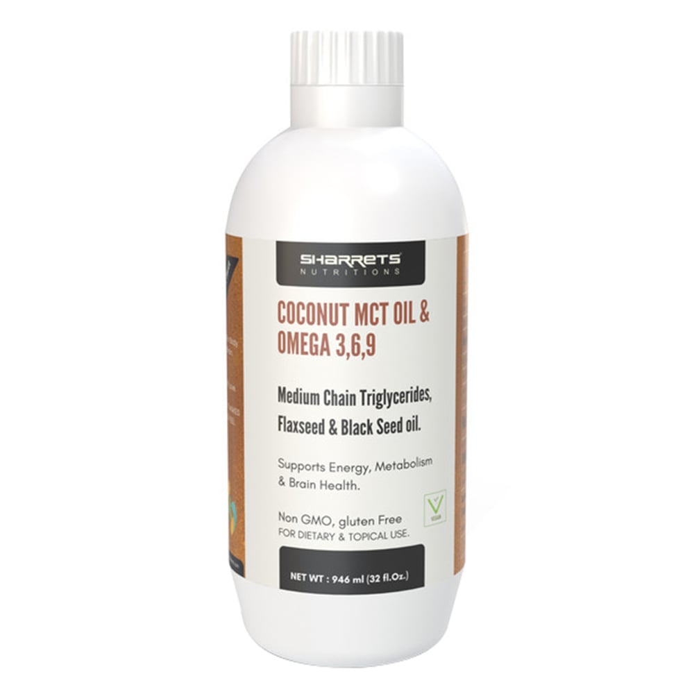 1 - Sharrets Coconut MCT Oil & Omega 3,6,9,  946 ml 