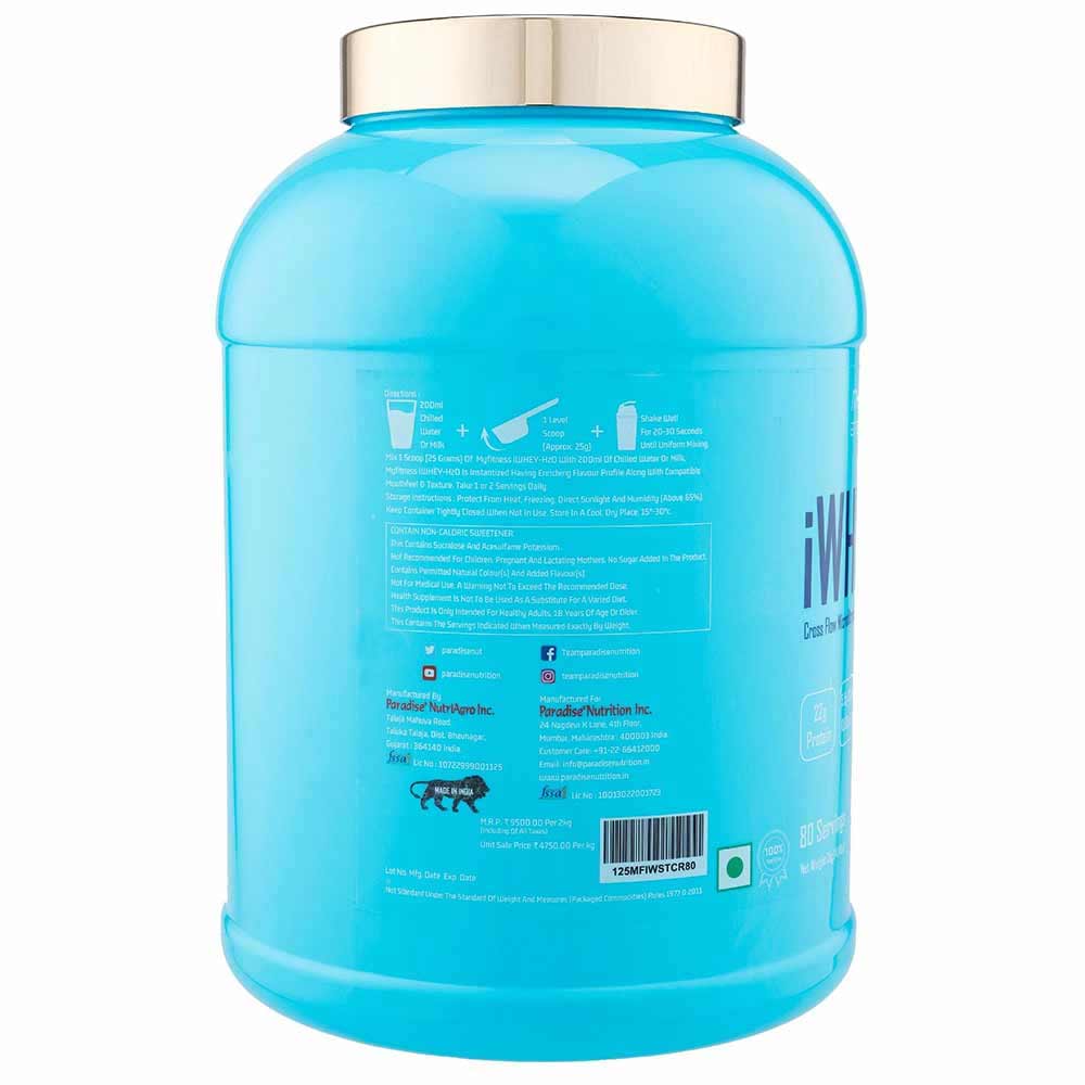 7 - MYFITNESS By Paradise iWHEY- H2O Powder,  4.4 lb  Strawberry Creme 