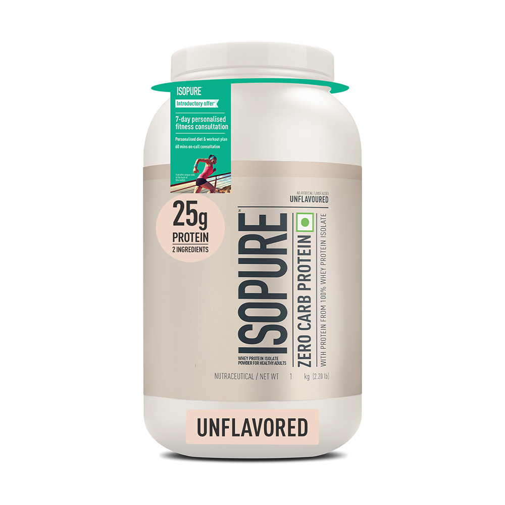 1 - Isopure Zero Carb Protein,  2.2 lb  Unflavoured 