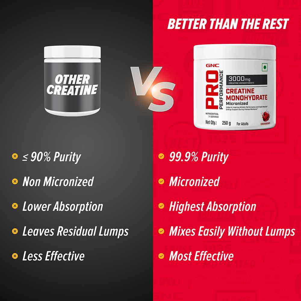 4 - GNC Pro Performance Creatine Monohydrate,  Cranberry  0.55 lb 