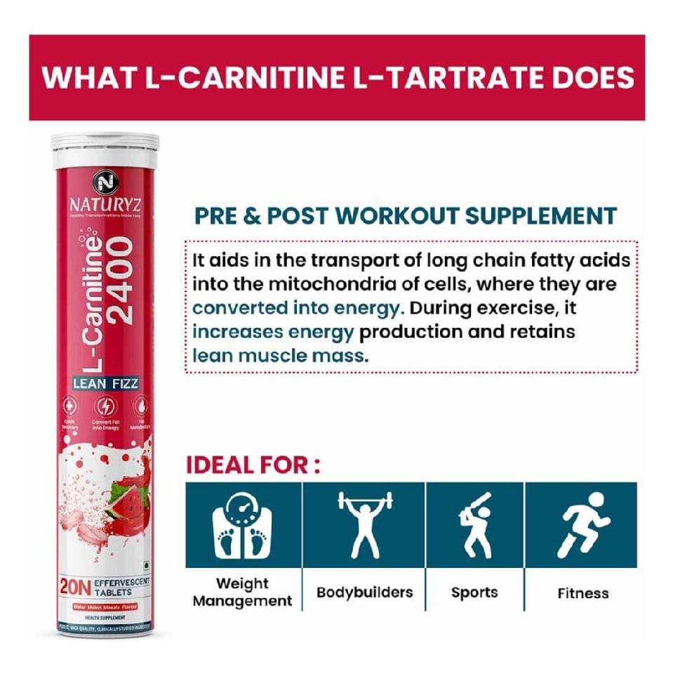 L-Carnitine 2400 & L-Arginine Max 2600 20 Tablets Combo at Best Price in  India