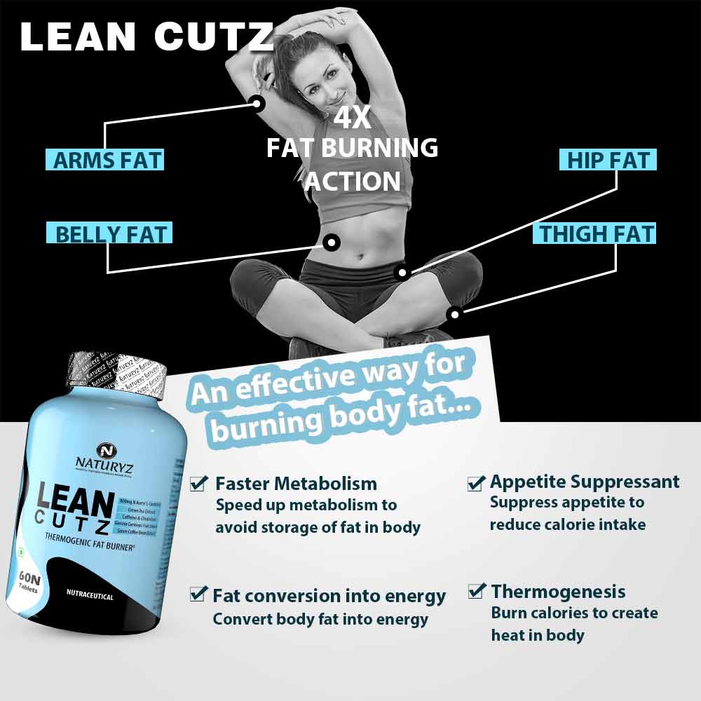 4 - Naturyz Lean Cutz Thermogenic Fat Burner,  60 tablet(s)  Unflavoured (Pack of 2) 