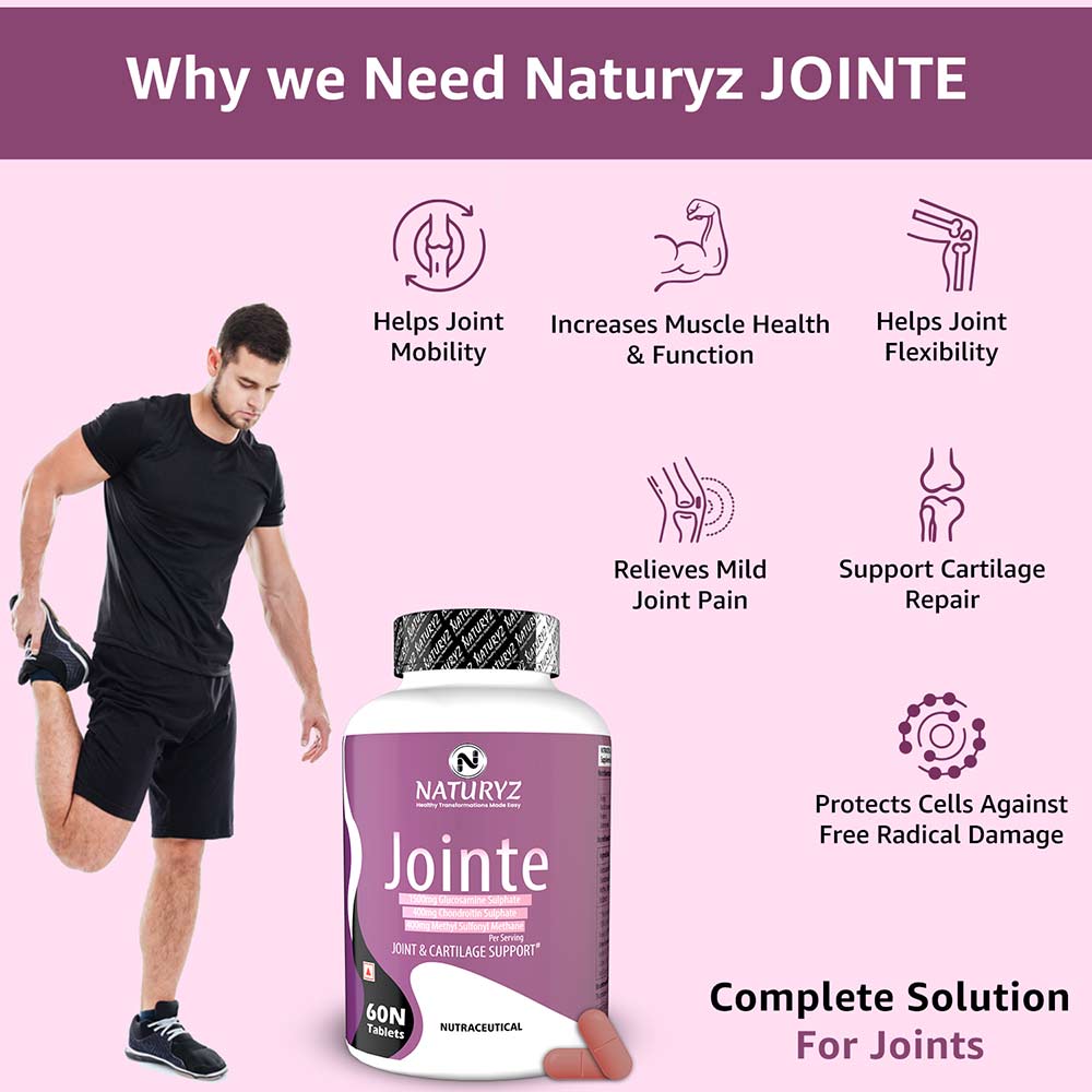 7 - Naturyz Calcium Plus 120 Tablets & Jointe 60 Tablets Combo,  2 Piece(s)/Pack  Unflavoured 