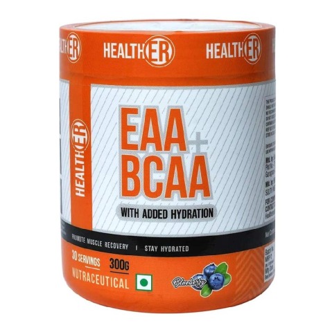 1 - HealthER EAA+BCAA,  0.66 lb  30 Servings  Blueberry 
