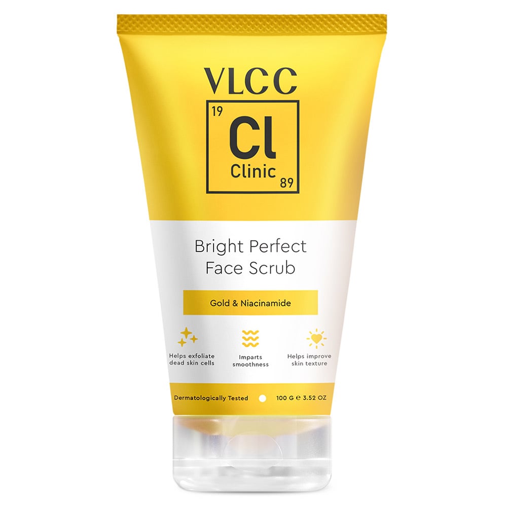 VLCC Clinic Bright Perfect Face Scrub,  100 ml  Gold & Niacinamide -picture-36