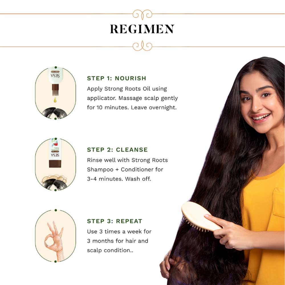 9 - Sesa Ayurvedic Strong Roots Hair Oil,  110 ml  Builds Healthy & Strong Roots 