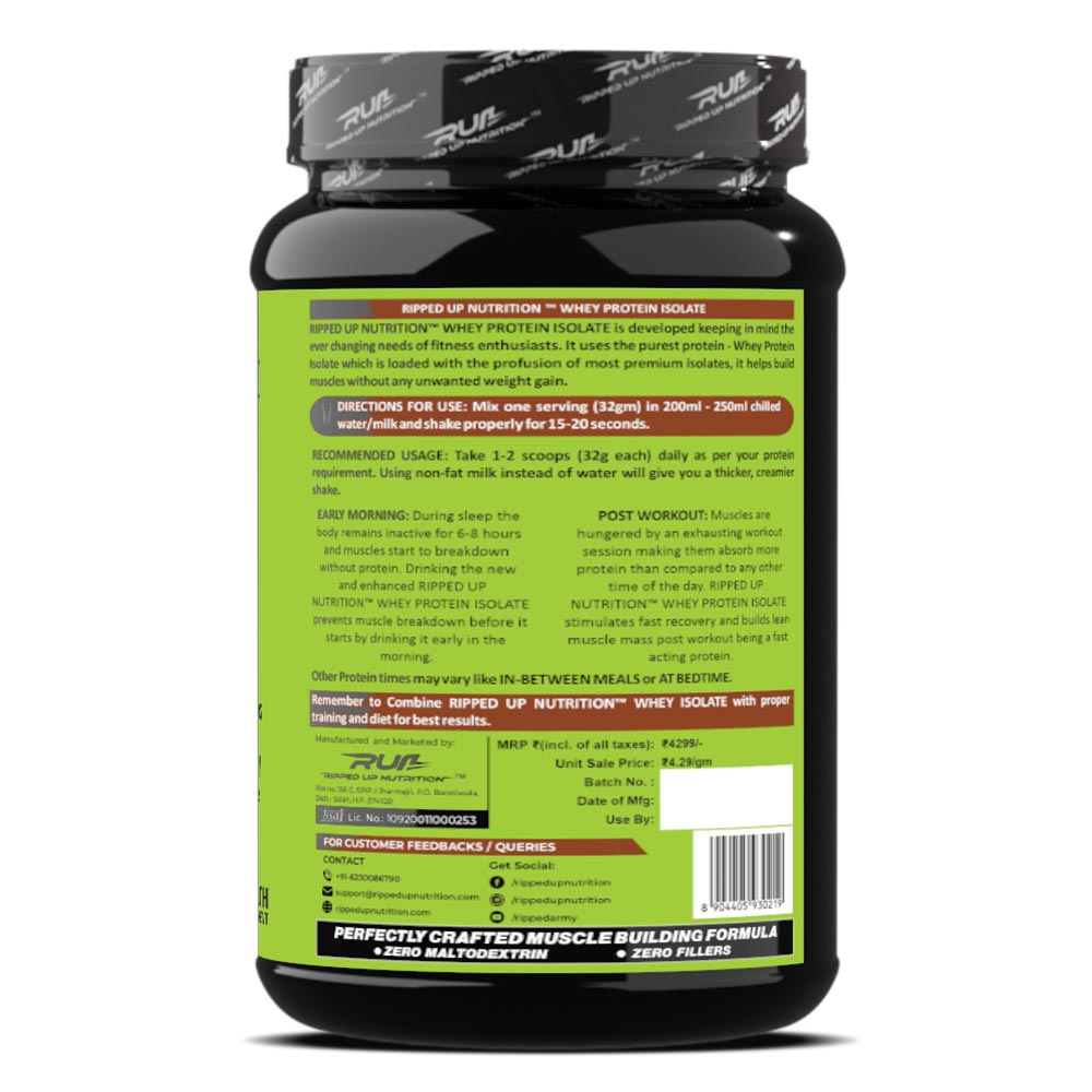 3 - Ripped Up Nutrition Whey Protein Isolate,  2.2 lb  Pistachio Ice Cream 