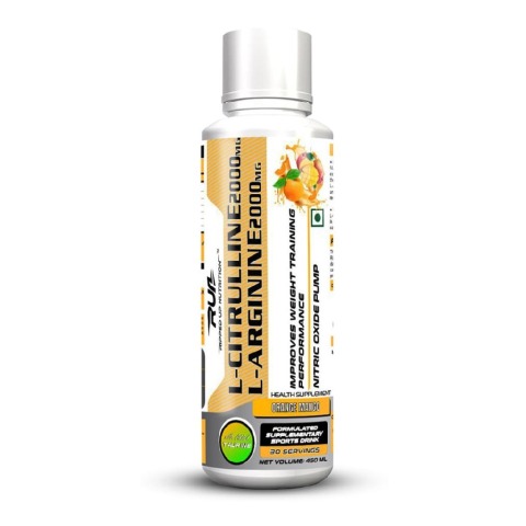 1 - Ripped Up Nutrition Liquid L-Citrulline & L-Arginine with Taurine Orange Mango,  450 ml 