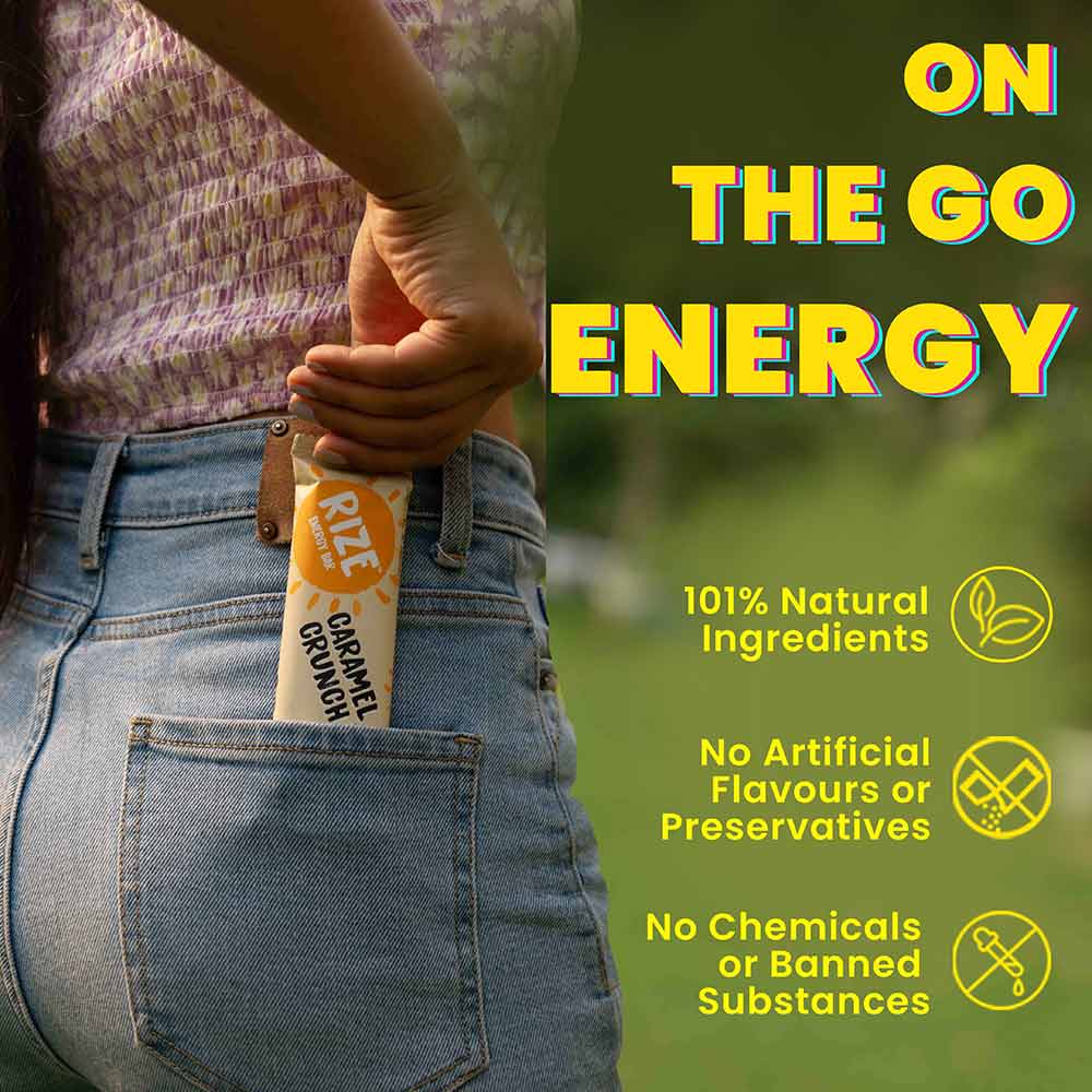 4 - Rize Energy Bar,  4 bar(s)  Caramel Crunch (Pack of 4) 