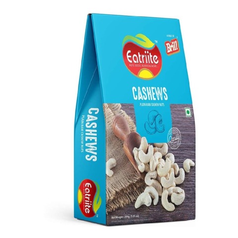 1 - Eatriite Plain Raw Cashews,  200 g  Unflavoured 