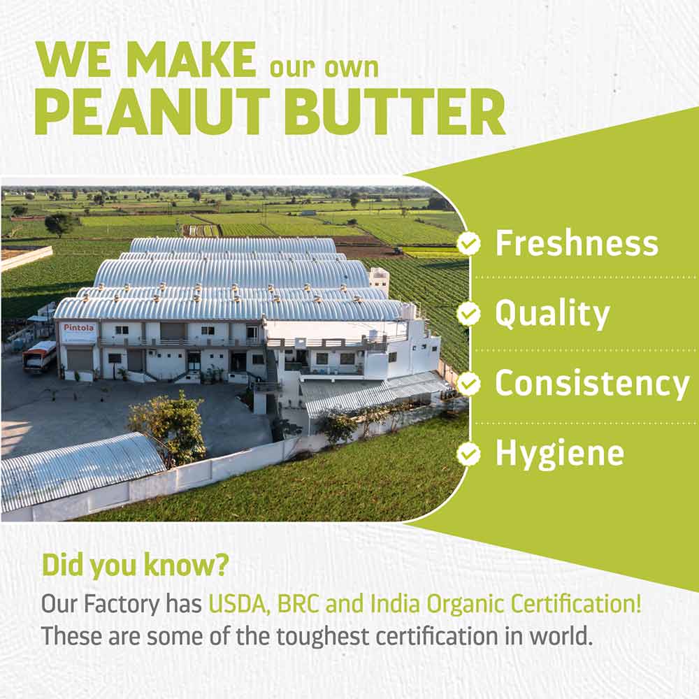 6 - Pintola Organic Peanut Butter,  2.5 kg  Creamy 