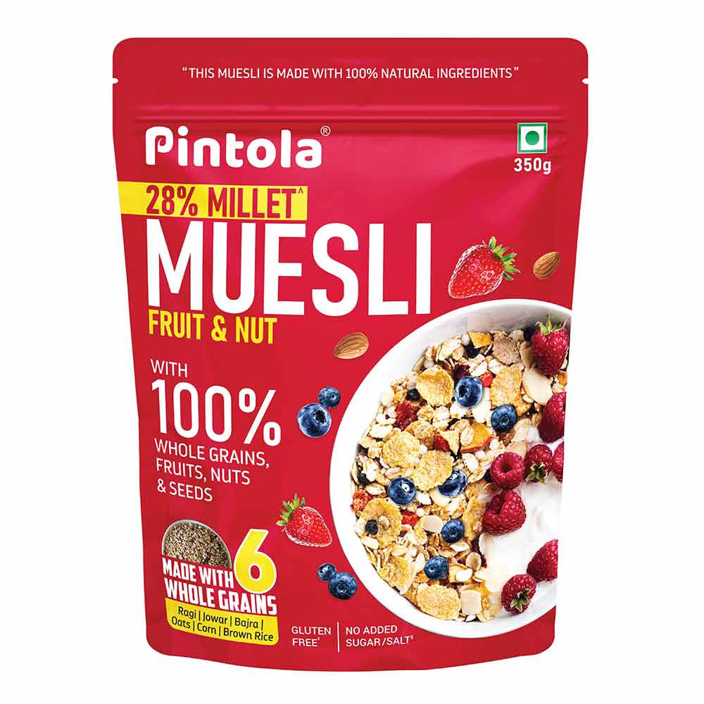 1 - Pintola Muesli,  350 g  Fruit & Nut with 28% Millet (Pouch) 