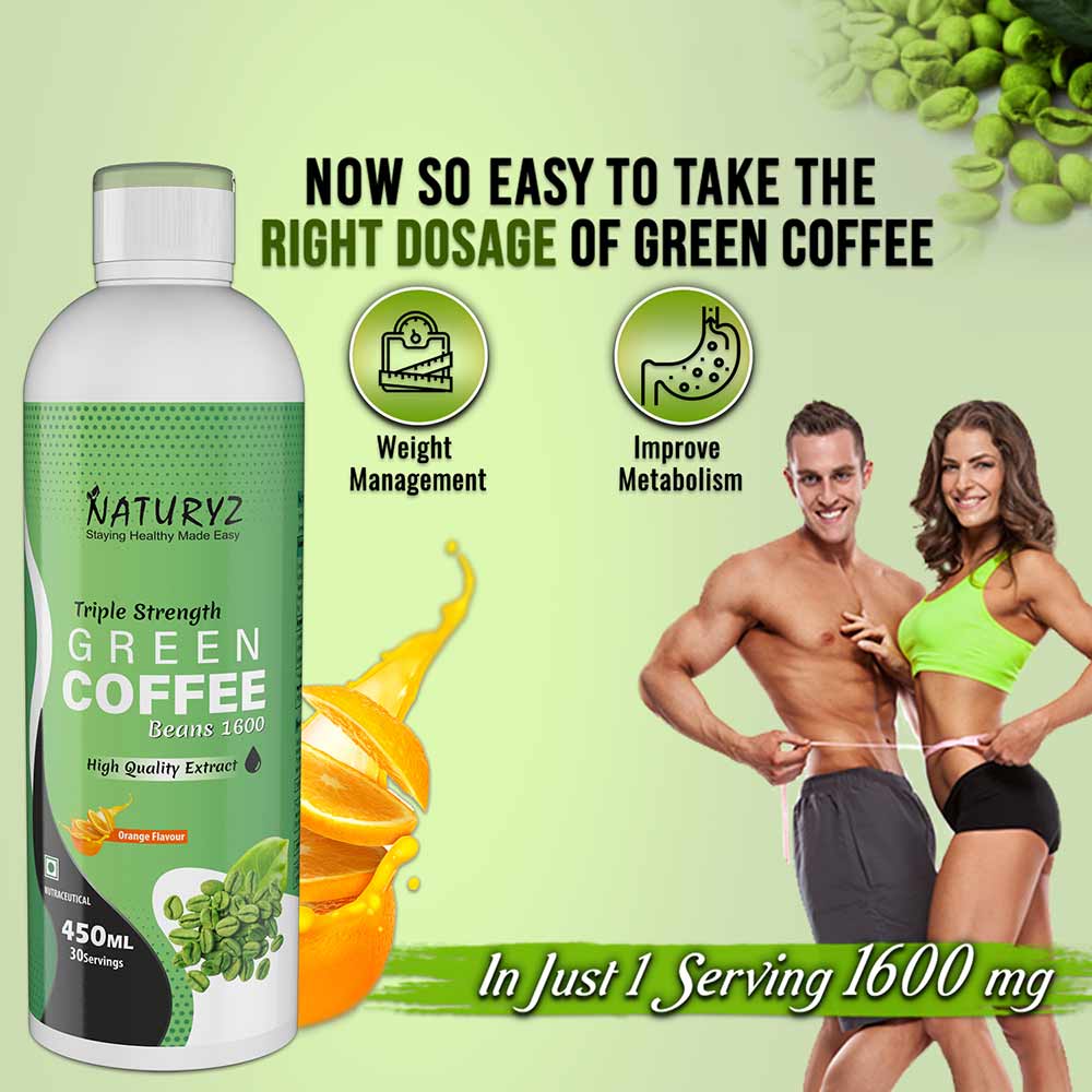 5 - Naturyz LEAN CUTZ Thermogenic Fat Burner 90 Tablets & Triple Strength Green Coffee Bean Extract Combo,  450 ml  Unflavoured & Orange 